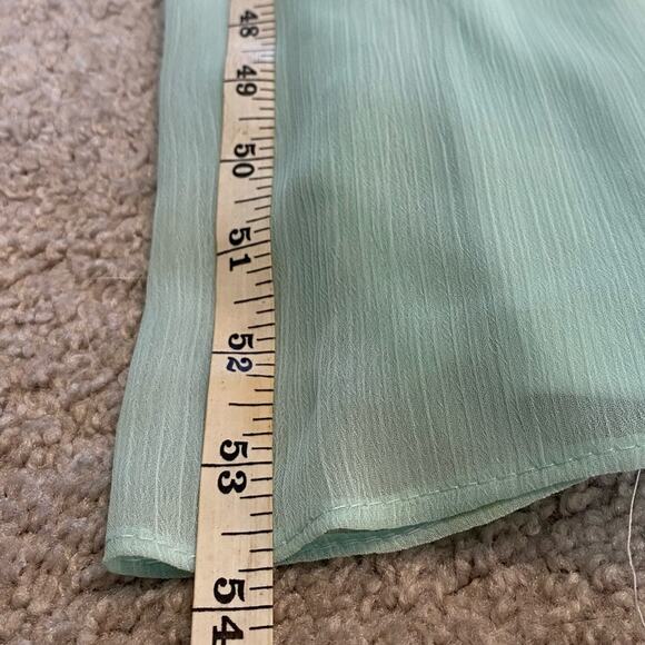 Davids Bridal Dress Womens Size 4 Mint Green Maxi Flowy Bridesmaid Fairy Party - Picture 8 of 14